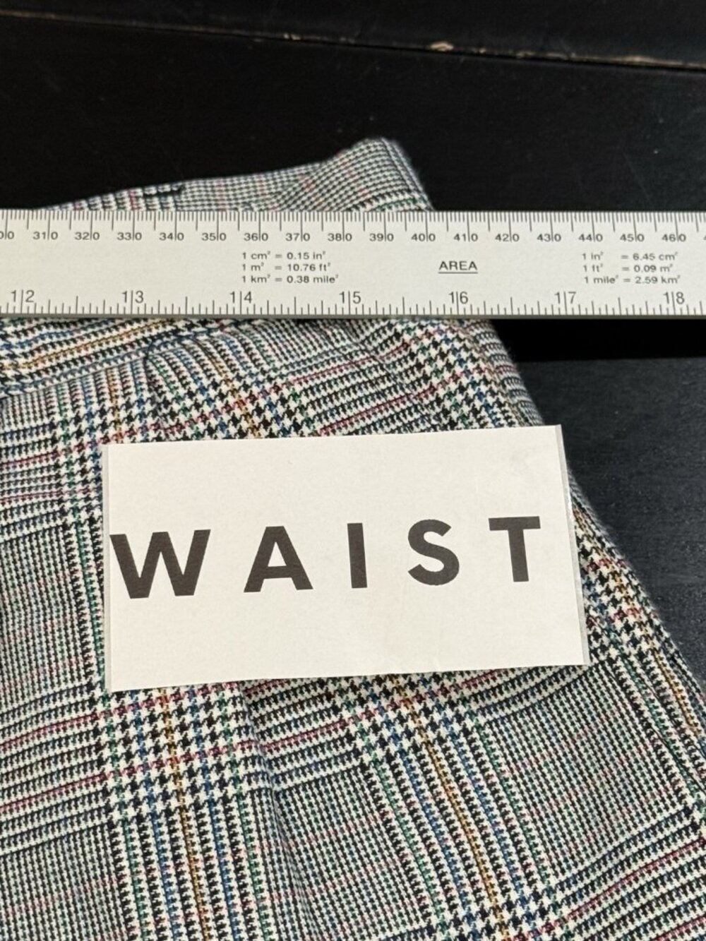 VTG 80s Sz L Houndstooth Multicolored Pleated Preppy High Waisted Twill Shorts - Picture 6 of 10